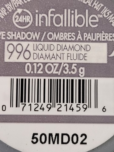 L'Oreal Paris Infallible 996 Liquid Diamond 24 Hour Eyeshadow Waterproof - Bild 3 von 8