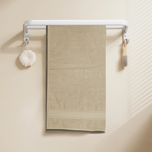 15 Piece Soft Absorbent Bath Towel Set 100% Cotton Machine Washable Light Khaki - Picture 5 of 12