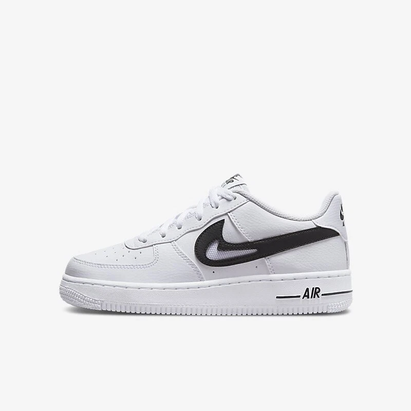 Nike Air Force GS 1 Sl Big Kids' Shoes White/Black dr7889-100 