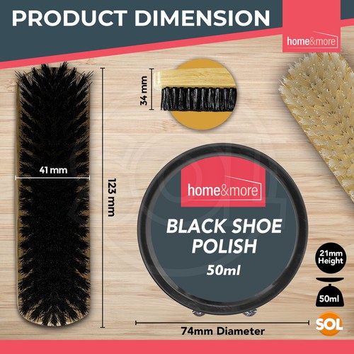2 Shoe Brush Set Cleaning Kit Black Brown Polish Leather Boot Shine Brushes Care - Picture 17 of 44
