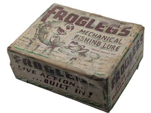 Señuelo mecánico vintage Jenson Froglegs rana sin malezas Austin Tx con caja - envío gratuito. - Imagen 3 de 15