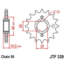 JT SPROCKETS Piñon ataque transmision delantero