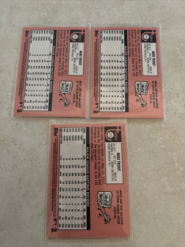 2018 Topps Heritage #275 Mike Trout Base Set Lot (3) Sharp Lot Angels Superstar - Picture 2 of 2