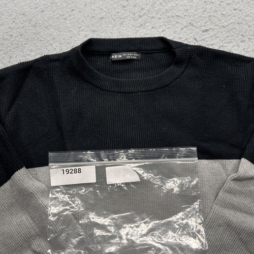 Shein Women's Large Black and Gray Knitted L/S Sweater - Bild 8 von 8