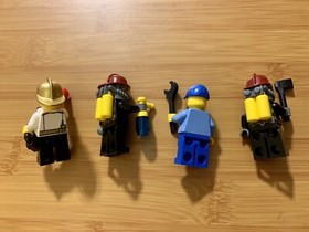 Lego CITY 60088 FIRE SET Retired Fire Chief ATV firefighter fireman FD 4 men ax