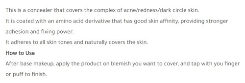 THE FACE SHOP Ink Lasting Dark Spot Concealer 5g SPF30 PA++++ #2.0 Beige Kbeauty - Picture 5 of 10