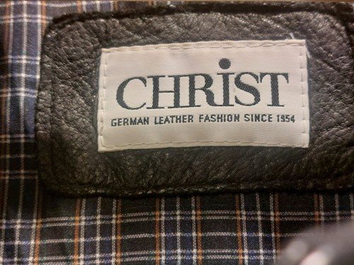 Christ Germany Leather Sheepskin Deer Nappa Lambskin Black Jacket Size 54 in ver - Picture 3 of 8