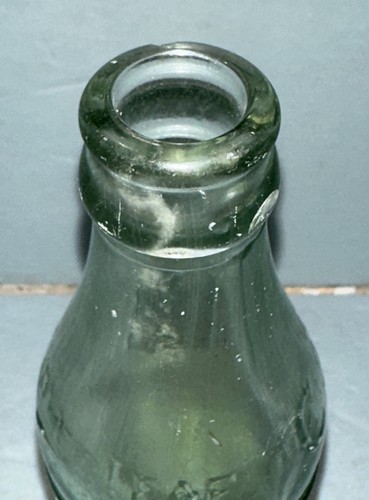 Vintage Cloverleaf Embossed 6 1/2 oz Clear Glass Soda Pop Bottle - Picture 12 of 13