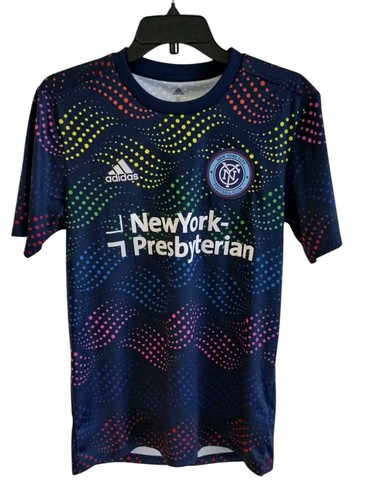 Adidas New York City NYC FC Football Club Presbyterian All over Print Blue MLS S