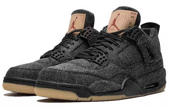 Nike Air Jordan 4 Retro x Levi's AJ4 Black Denim AO2571-001 Men's