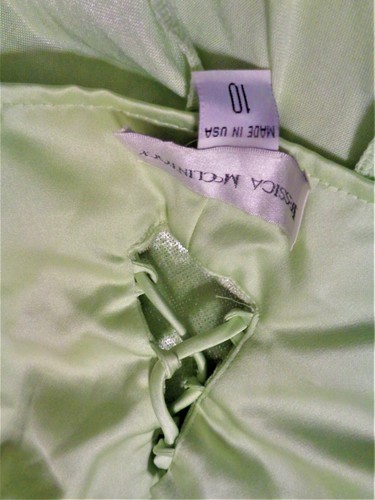 Vintage Jessica Mcclintock Lime Shimmering Dress Deadstock w Original Tags SZ 10 - Picture 14 of 22