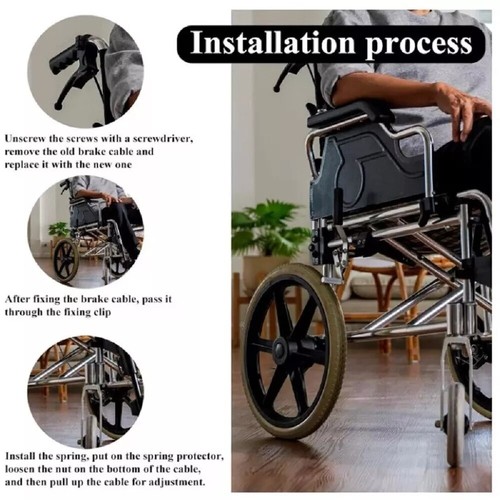 14Pc Brake Cable Kit Drive Rollator Replacement Parts,45 Inch Brake Walker Cable - Picture 6 of 6