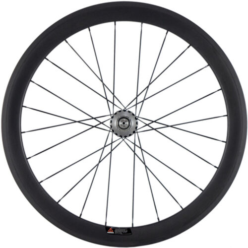 Fixed Gear Carbon Wheels 50mm Clincher Track Bike 700C Bicycle Wheelset 17T - Picture 3 of 6
