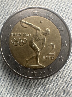 greece athens 2004 olympics 2 euro coin error | eBay