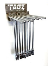 TAGZ ORGANISER T-BAR RACK S STEEL, 304 BRUSHED DP1, FITS UP TO 8 T-BARS