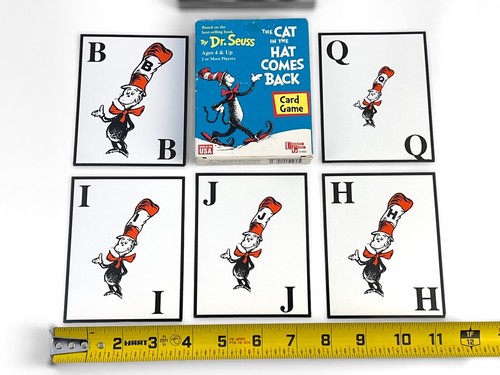 Vintage Cat In The Hat Comes Back Dr. Seuss Card Game ABC Flash Cards-USA Made - Picture 2 of 6