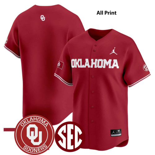 Oklahoma Sooners Sec2024 #1 Team Baseball Jersey – All Print