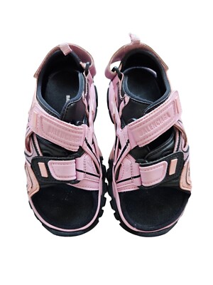 Balenciaga Pink/Black Track Sandal For Kids | eBay