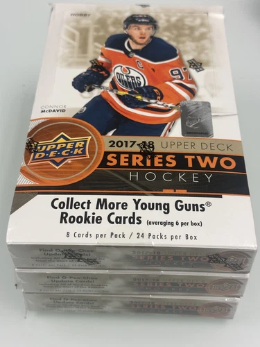 LOT of (3) 2017-18 Upper Deck Series 2 Hockey Hobby Boxes Sealed