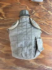 US Army Vietnam Era 1 QT CANTEEN And COVER 1 Quart Pouch w Alice Clips OD Used