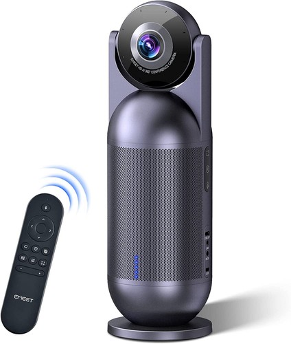 Videokonferenzkamera - EMEET Meeting Kapsel mit 1080P 360 Webcam 8 Mikrofone