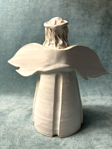 Studio Pottery - Angel Scupture - Unique Angel Decor 6.5" NEW - white clay - Picture 3 of 7