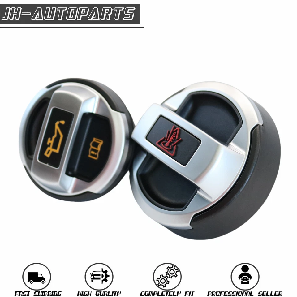 1 par de tapa de llenado de aceite reacondicionamiento tapa de tanque de expansión de refrigerante para Audi R8 420103485B Foto 4 de 4