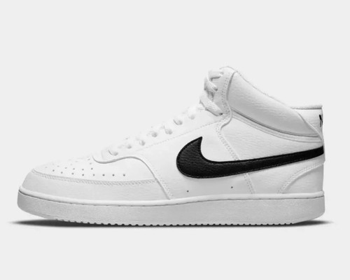 Size 13 - Nike Court Vision Next Nature Mid White Black - Picture 2 of 6