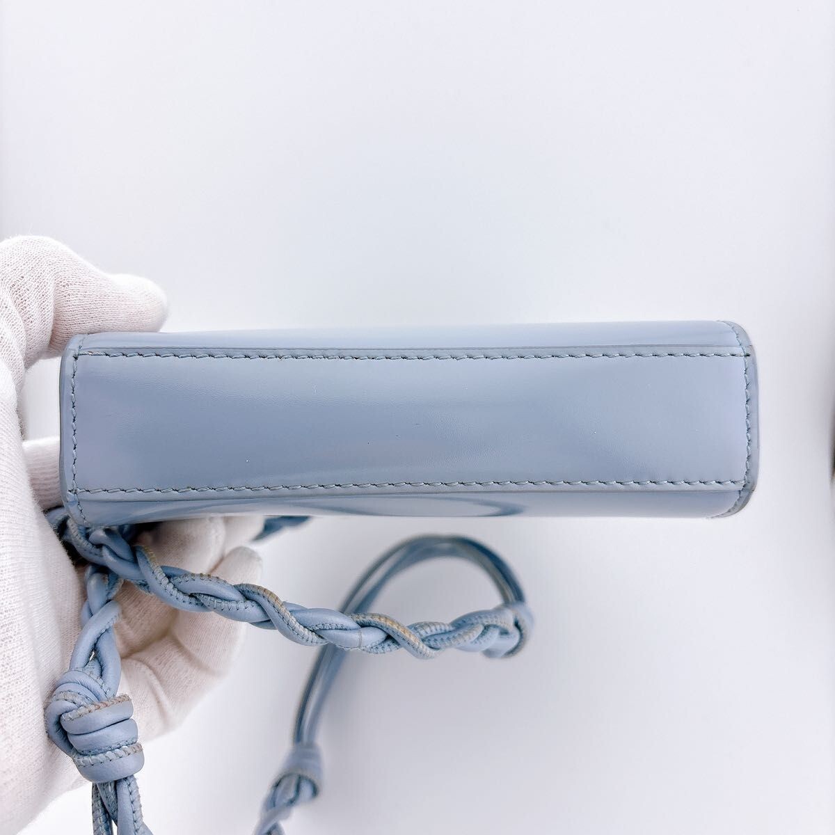 Jil Sander tangle small shoulder bag suede type Blue