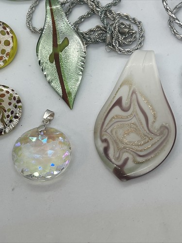 Lote de Collar de Vidrio Murano Soplado a Mano Arte Lámpara de Vidrio Trabajo - Imagen 3 de 8