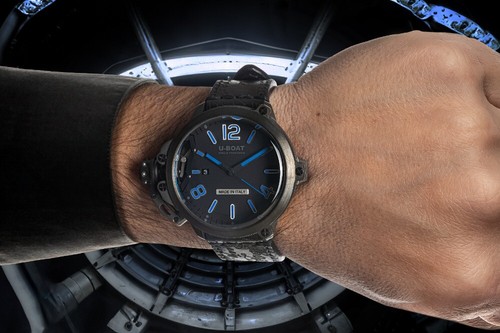 U-Boat 8806 Capsule 50 mm PVD BK BL Automatic Mens Watch 10ATM - Picture 4 of 6