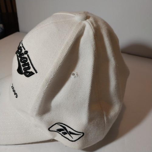 Gorra de béisbol Reebok Drew Brees 2009 autografiada Super Bowl XLIV lana crema NUEVA - Imagen 4 de 14
