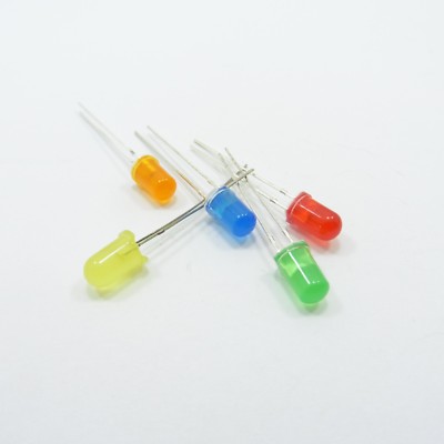 5 mm diffuse LED Diode Lichtstrahler rund oben emittierende Kontrollleuchte lange Stifte
