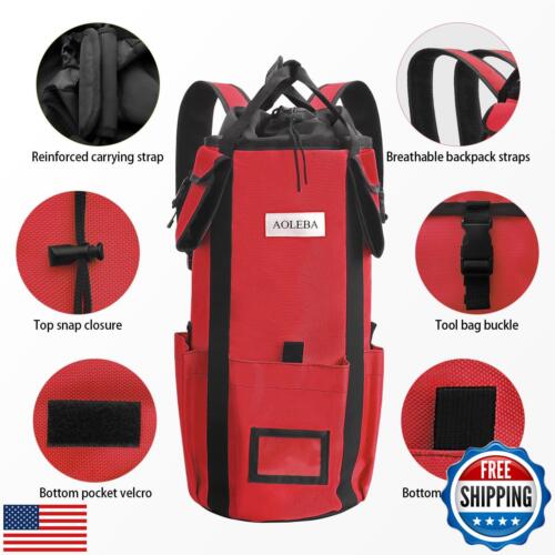AOLEBA Arborist Rope Storage Bag Tree Climbing Rock Rope Bucket Backpack Rope - Picture 5 of 5