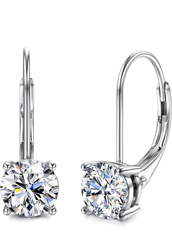 Moissanit Ohrringe, 1,0Ct-2,0Ct D Farbe Brillant Rundschliff Lab Created Diamant  - Bild 1 von 3