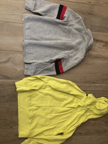 2 X Boys Gap Quarter Zip Sweater Seeatshirt - Size S (grey) And M (yellow) - Picture 3 of 5