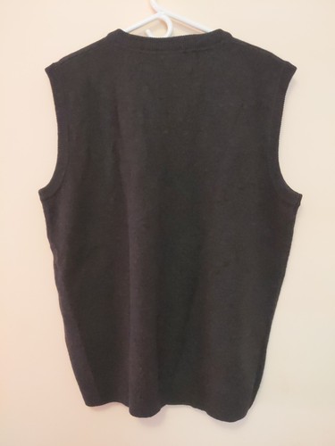 Fjallraven Ovik Mens Wool Sweater Vest Charcoal Gray Size Large - Picture 5 of 6