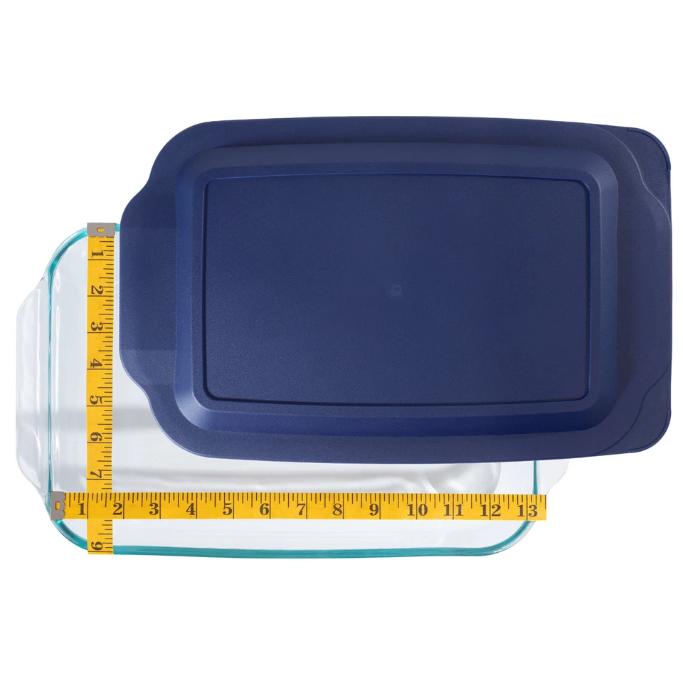 2 tapas de repuesto para cazuela de vidrio Pyrex 9 x 13 cubierta 233 piezas Foto 3 de 4