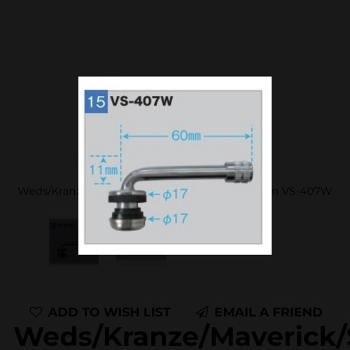 Weds Wheels Kranze 90 degree angle valve stem W/ caps VS-407K genuine ship now! - Picture 6 of 13