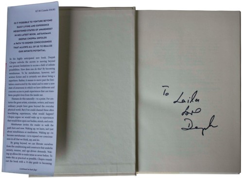 DEEPAK CHOPRA Meta Human SIGNED 1ST EDITION 2019 Spiritual Self Help Motivation - Picture 2 of 5