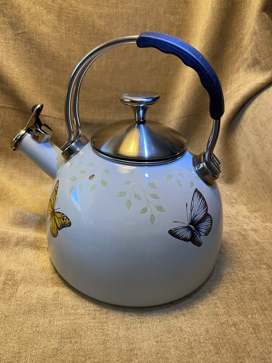 Lenox Butterfly Meadow Tea Kettle Blue