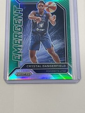 Crystal Dangerfield 2021 Panini Prizm WNBA Green Emergent Lynx Card #7