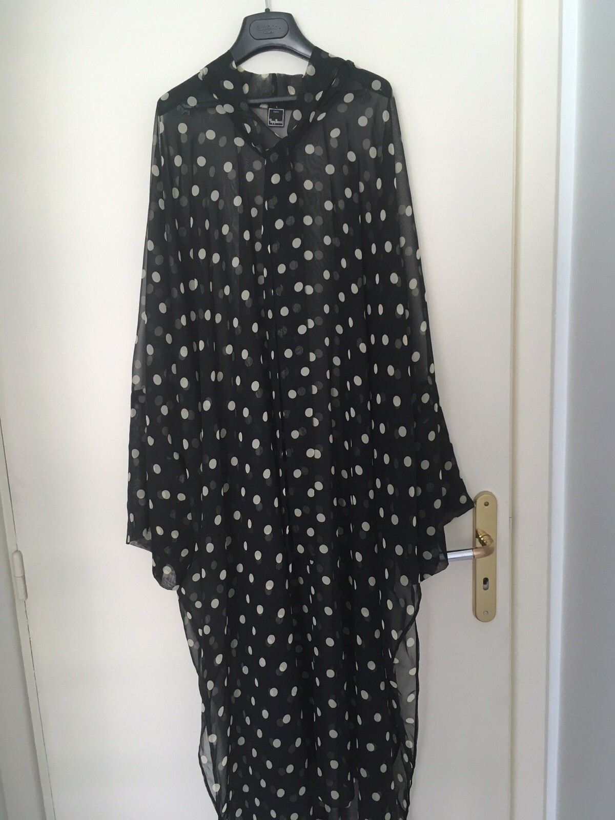 Neuve, Longue Tunique POPY MORENI schwarze à Pois Ecrus Neuve, Longue Tunique POPY MORENI schwarze à Pois Ecrus