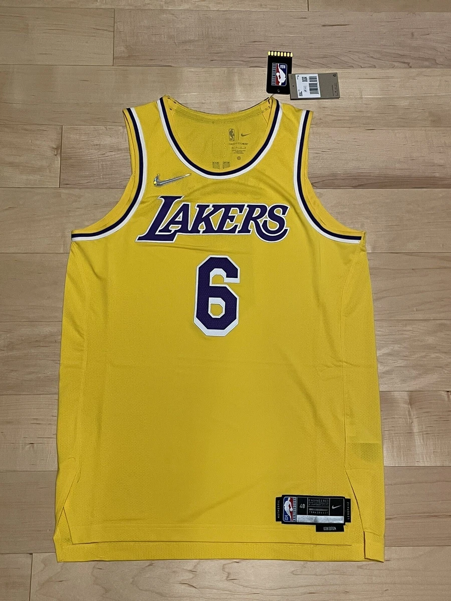 Los Angeles Lakers Nike Icon Authentic Jersey - LeBron James- Mens