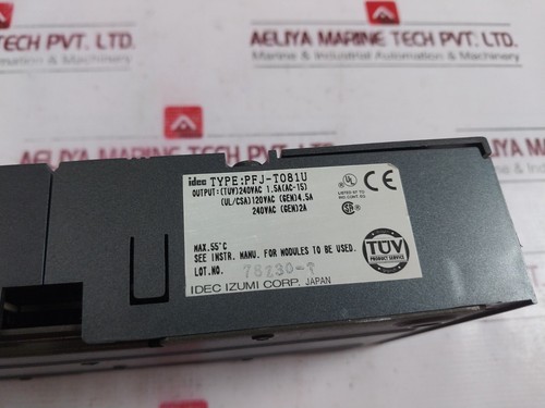 IDEC PFJ-T081U Relay Output Module With DC Input Unit 240VAC 1.5A - Picture 6 of 8
