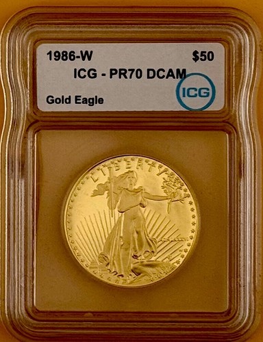 1986-W $50 GOLD EAGLE ICG PR70 DCAM - Picture 6 of 7