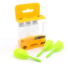 CUESOUL ROST Integrated Dart Shaft and Flights Medium,Slim Shape,Set of 3-Green