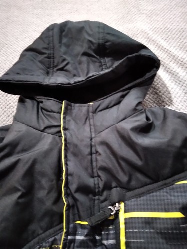 ATHETECH Youth Coat Black/Grey with Yellow Highlights - Large (10-12) - Picture 2 of 6