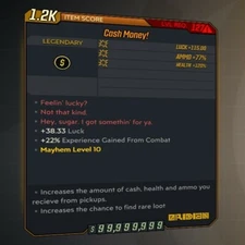 BL3 [INSTANT MAX MONEY] Modded Cash Stack $99,999,999 [ANY PLATFORM]