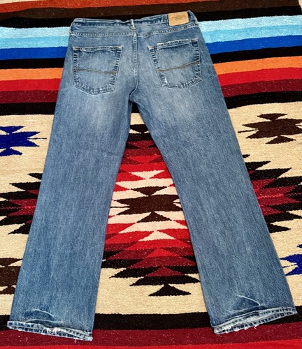Abercrombie & Fitch Herren 34x32 Actual 36x31 Loose Selvage Button Fly Blau Jeans - Bild 13 von 15